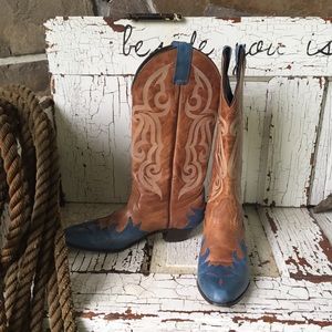 Vintage Oak Tree Cowboy Boots